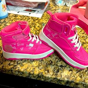 Used once Toddler Barbie High Tops Pink Size 8-8.5